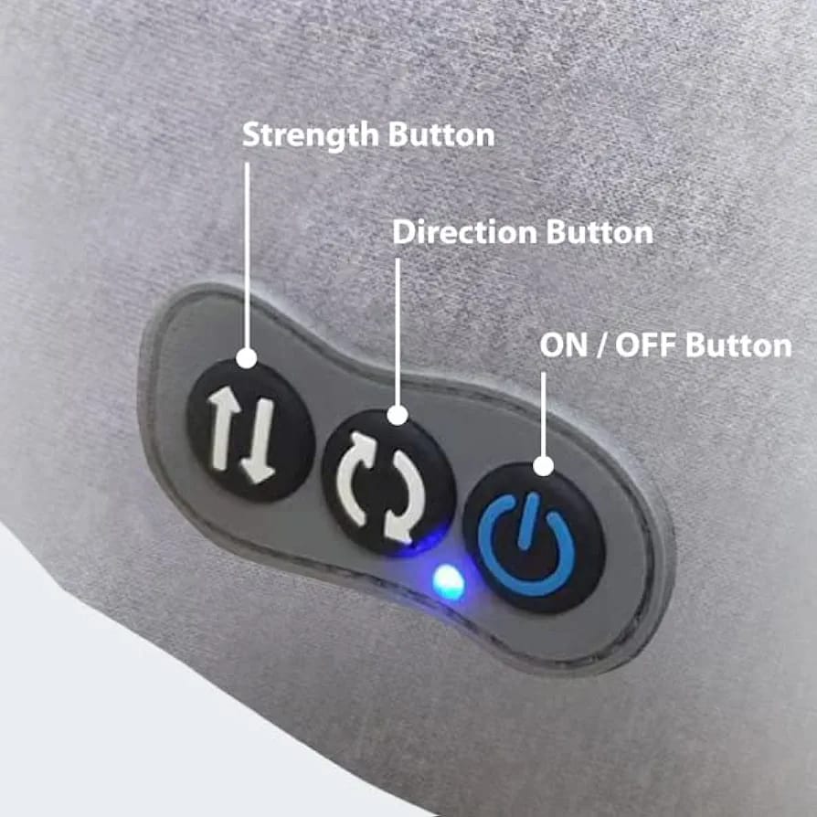 OTO Soothie ST-008 Neck Massager Pillow Travel Napping 3D Support Memory Foam 3 Level Speed Dual Direction