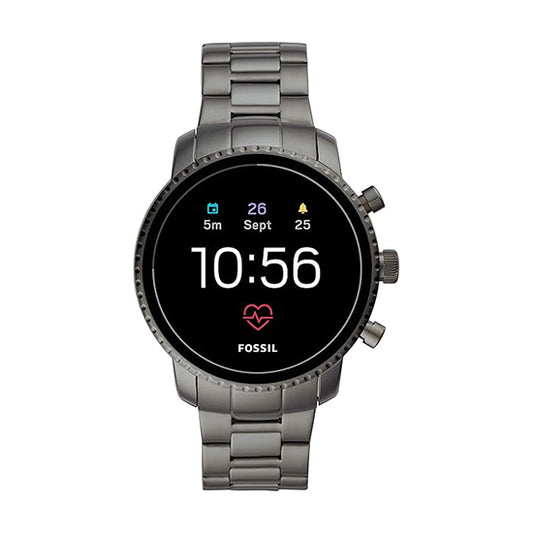 Fossil Q Explorist HR 2151 Strap colour silver Strap metiral stainless steel Dial colour silver (used)