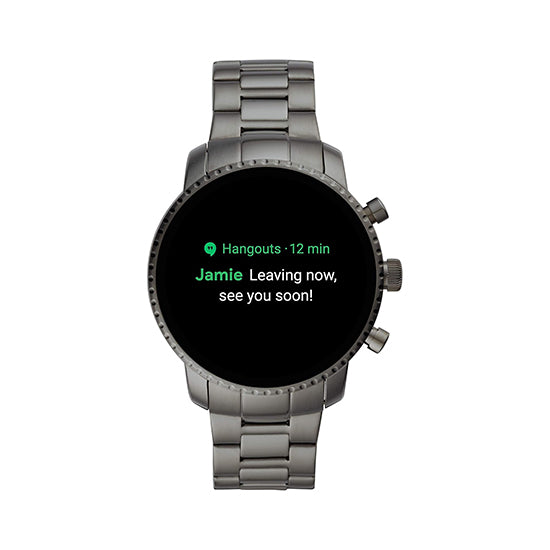 Fossil Q Explorist HR 2151 Strap colour silver Strap metiral stainless steel Dial colour silver (used)