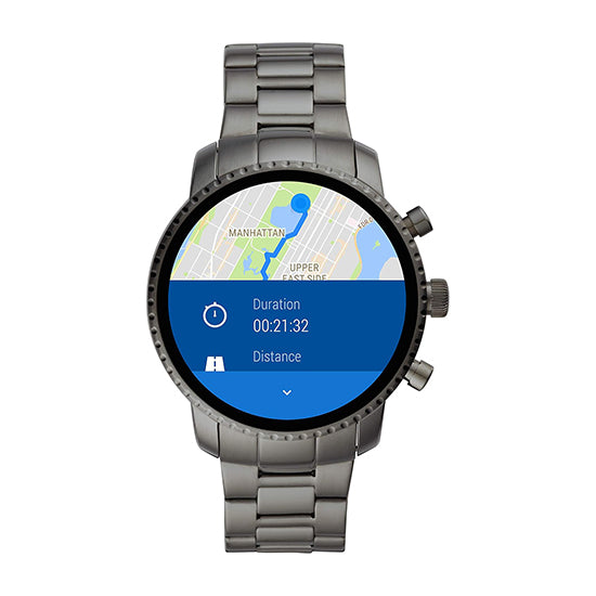Fossil Q Explorist HR 2151 Strap colour silver Strap metiral stainless steel Dial colour silver (used)