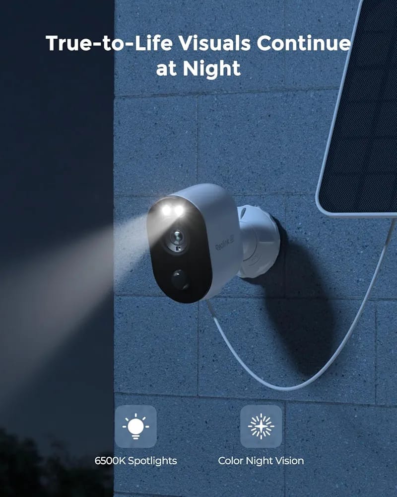 REOLINK Argus 3 Ultra, 4K Solar Security Camera with solar panel Wireless Outdoor, Solar/Battery Powered, 2.4/5GHz WiFi, 8MP Color Night Vision, AI Detection, Local (Without box)