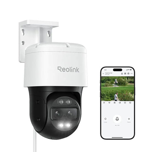 TRACKMIX BY REOLINK POE PTZ Security Camera System 4K, IP PoE 360 Camera with Dual-Lens, Auto 6X Hybrid Zoomed Tracking, 355 Pan & 90 Tilt, Outdoor Surveillance, AI Detection, (Without box)
