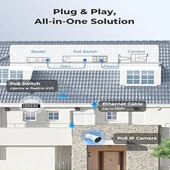 REOLINK RLC 510-A PoE Outdoor Home Security Cameras, 5MP Surveillance IP Cameras, Smart Human/Vehicle Detection WITHOUT BOX