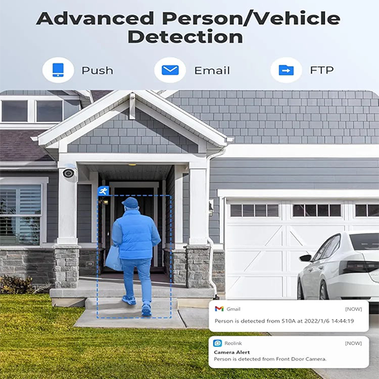 REOLINK RLC 510-A PoE Outdoor Home Security Cameras, 5MP Surveillance IP Cameras, Smart Human/Vehicle Detection WITHOUT BOX