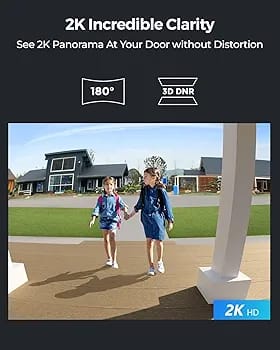 REOLINK Video Doorbell WiFi Camera -5mp Outdoor, 2.4G WiFi, 4:3 Wide View Angle, Smart Detection, Local Storage, No Subscription Front Door Home Security, Customized Chime V2 (Without box scratches on body)