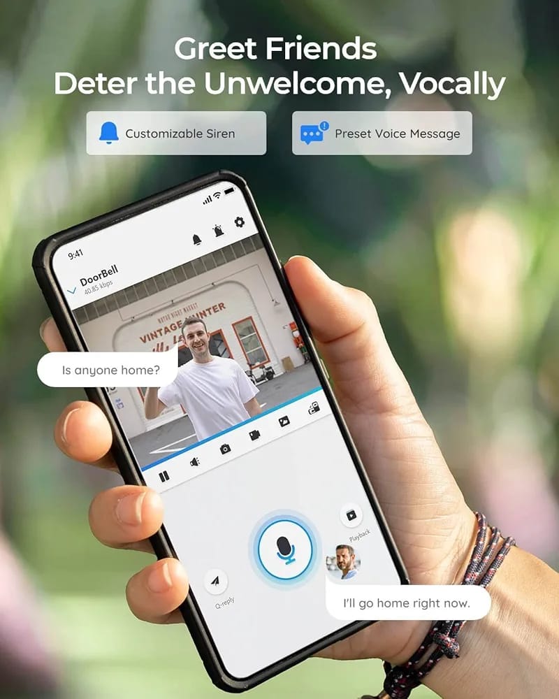 REOLINK Video Doorbell WiFi Camera -5mp Outdoor, 2.4G WiFi, 4:3 Wide View Angle, Smart Detection, Local Storage, No Subscription Front Door Home Security, Customized Chime V2 (Without box scratches on body)