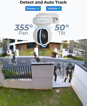 REOLINK E1 OUTDOOR Pan Tilt WiFi+Wired Camera 5MP FADE two way audio colour night vision PTZ enabled WITHOUT BOX MINOR SCTARCHES ON BODY COLOUR FADE