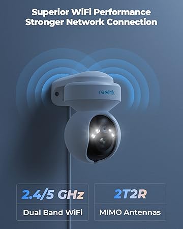 REOLINK E1 OUTDOOR Pan Tilt WiFi+Wired Camera 5MP FADE two way audio colour night vision PTZ enabled WITHOUT BOX MINOR SCTARCHES ON BODY COLOUR FADE