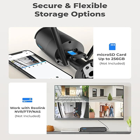Reolink rlc 410w Wificamera 4mp with one way audio bullet camera WITHOUT BOX SCRATCEHS ON BODY