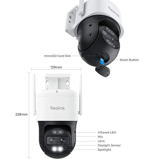 TRACKMIX WIFI BY REOLINK 8mp dual lens camera auto tracking 6× zoom colour night vision (Without box)