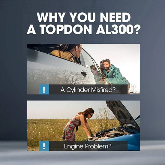 OBD2 Scanner, Code Reader TOPDON AL300 All OBD2 Functions, Vin Retrieval CAN Diagnostic Scan Tool for Check Engine Light, Smog Check, O2 Sensor Test, Mode 6, EVAP Test