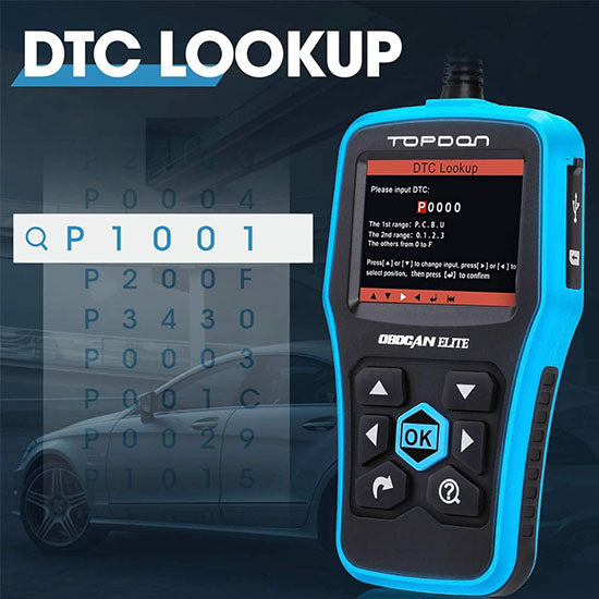 TOPDON Elite OBD2 Scanner ABS/SRS Diagnostic Tool for Full OBD2 Functions and ABS/SRS Warning Light Turn-off with Built-in DTC Lookup (Without box)