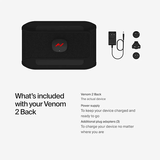Hyperice Venom 2 Back Wrap - Provides Advanced Heat and Vibration for Pain, Soreness and Inflammation