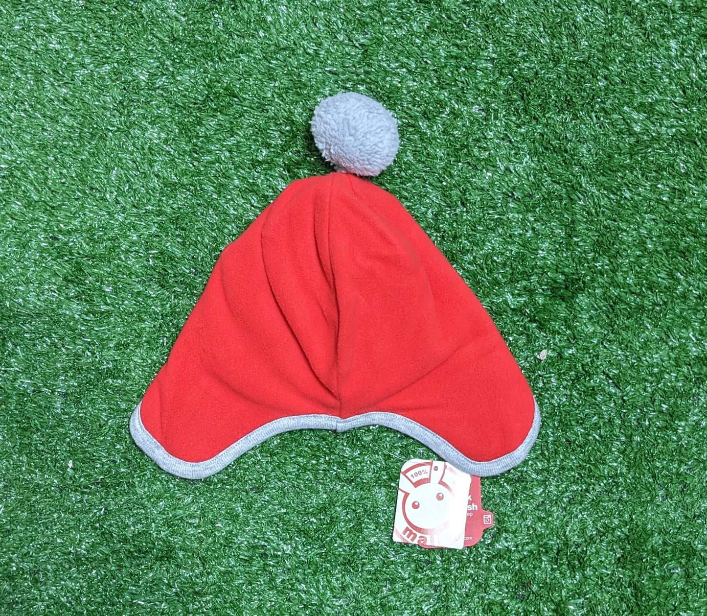 RED COLOR EAR COVER BABY CAP CM0135