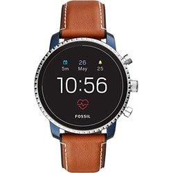 Fossil Men's CARLYLE HR 2863 Watch with Digital Display and Leather Strap