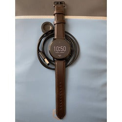 Fossil Carlyle HR 2483 Dail colour black Strap material leather strap colour brown