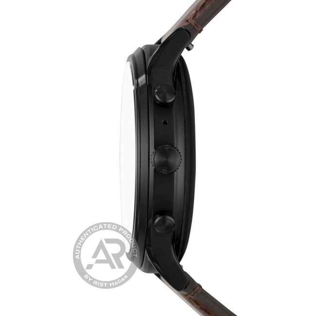 Fossil Carlyle HR 2483 Dail colour black Strap material leather strap colour brown