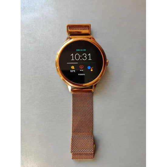 Fossil 5e 2132 Straps stain less steel color rose gold Dail rose gold