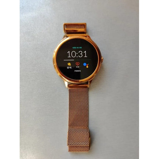 Fossil 5e 2132  Straps stain less steel  color rose gold Dail rose gold