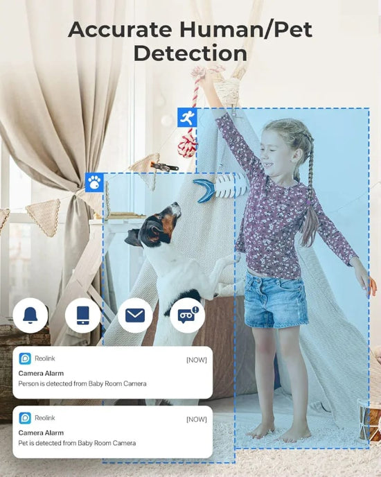 REOLINK E1 WIFI CAMERA (PACK OF 5 )3MP  Camera – 360° Baby  & Pet Monitor with Night Vision & 2-Way Audio WITHOUT BOX