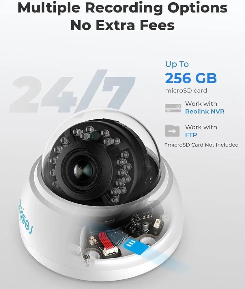 REOLINK 842a 8mp 4K PoE Home Security Camera, IP Camera with 128 Degree, 2.8mm Lens, 5X Optical Zoom & IK10 Vandalproof for Outdoor Surveillance