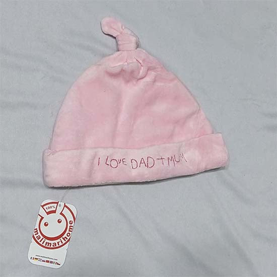 DOUBLE COTTON BABY CAP PINK CM0156