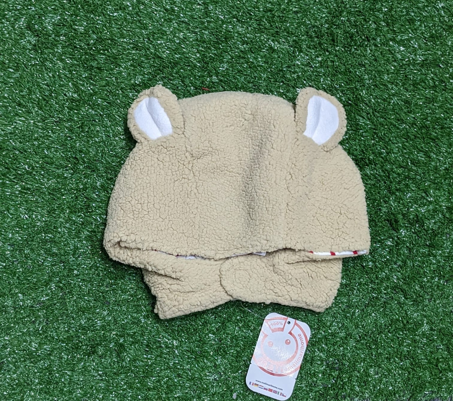 FULL HEAD RABBIT STYLE BABY CAP DOUBLE COTTON OUTTER FURR CM0151