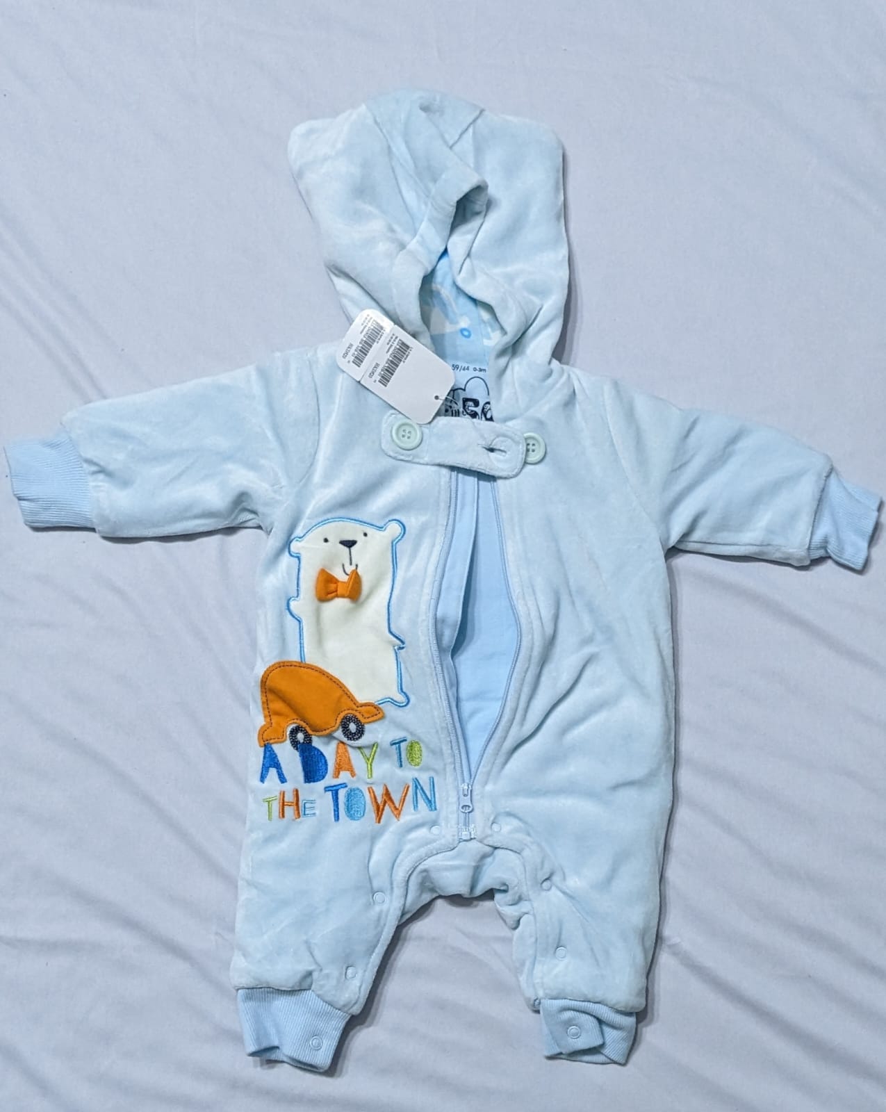 FULL SLEEVES DOUBLE COTTON WITH POLYESTER FILLING FULL BODY ROMPER WITH HOODIE CM120
