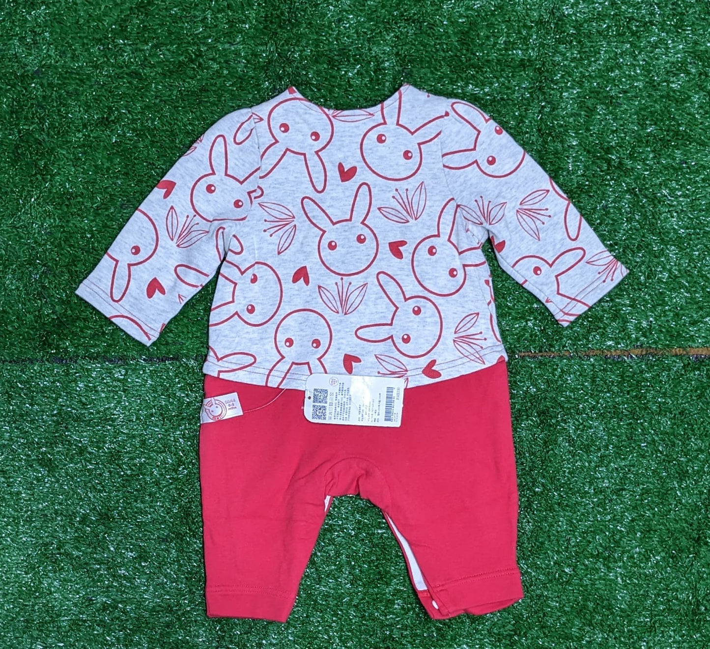 FULL SLEEVES DOUBLE COTTON FULL BODY ROMPER CM0124
