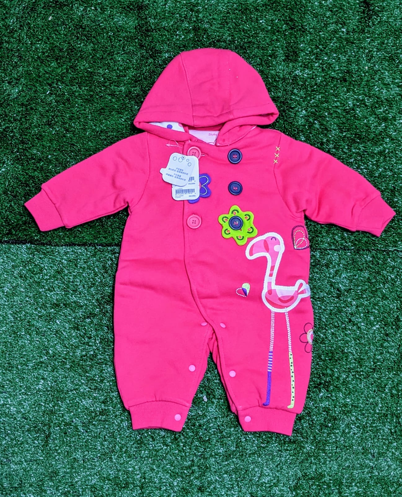DOUBLE COTTON WITH POLYESTER FILLING FULL SLEEVES FULL BODY ROMPER CM0132