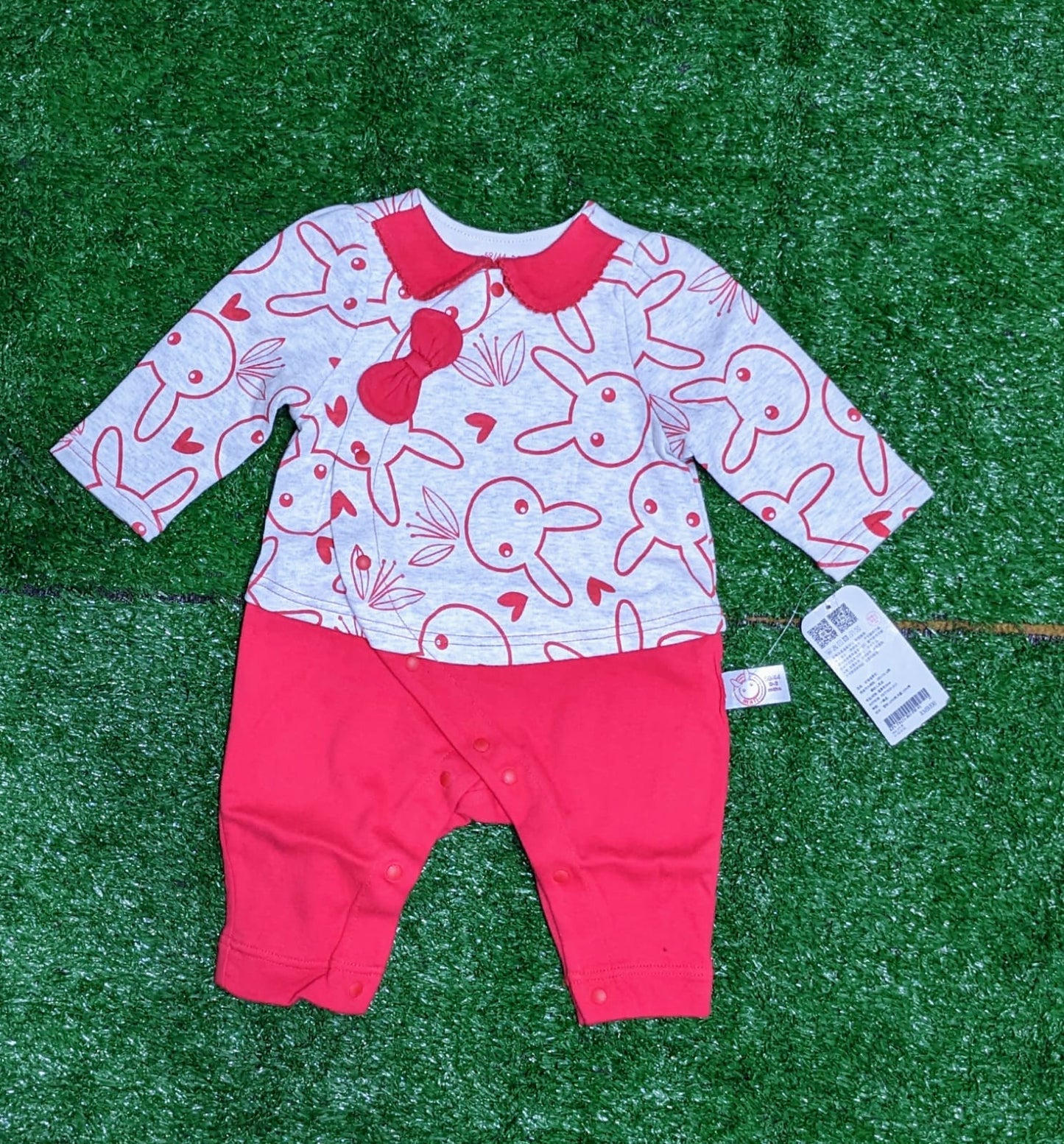 FULL SLEEVES DOUBLE COTTON FULL BODY ROMPER CM0124