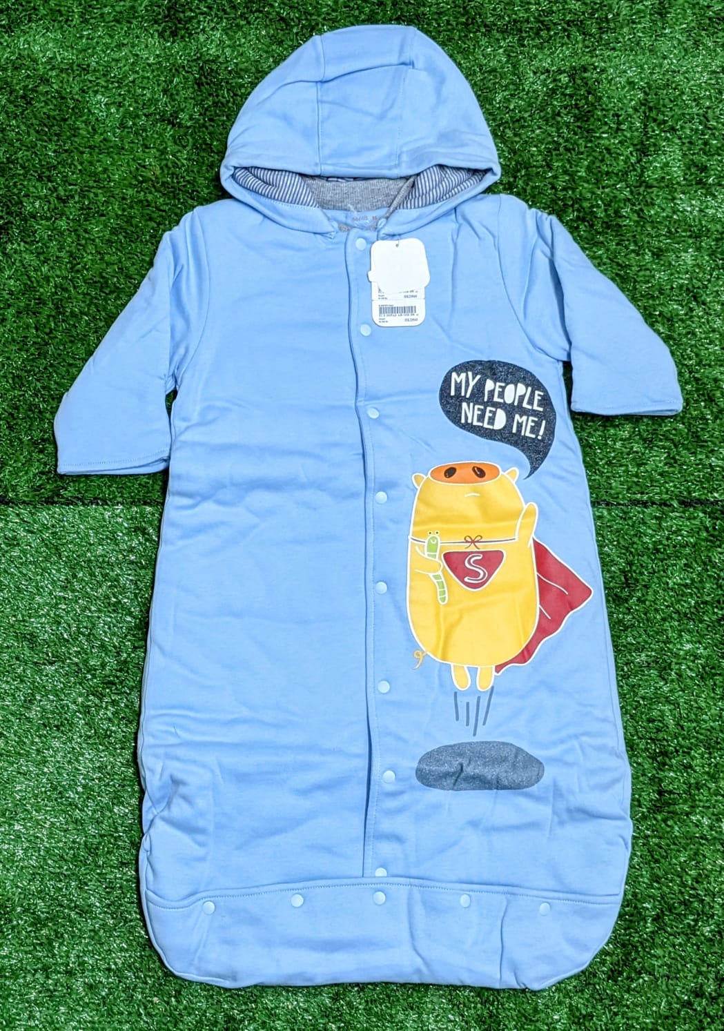 FULL SLEEVES BABY BEG WITH HOODIE WITH POLYESTER FILLING CM0107