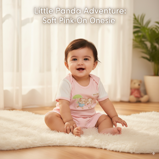 Pink Baby Romper – Half Sleeves | Organic Cotton Art number CM0014