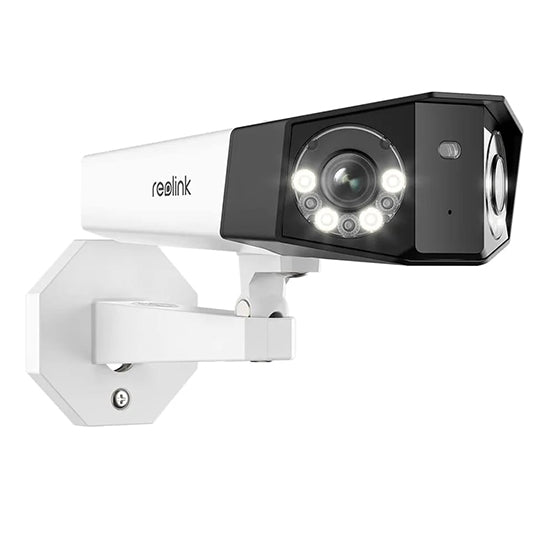 Reolink duo poe 4mp dual lens camera each lens is 4mp 180° wide angle colour night vision 256gb memory card supported two way talk (Colour fade) WITH LOCAL STAND WITHOUT BOX