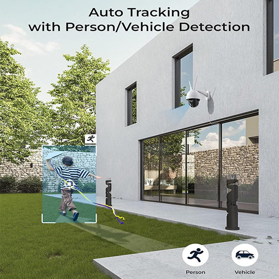 Reolink rlc 523wa 5mp 360° ptz wired and wifi camera With 5× optial zoom coulor night vision auto tracking (without box)complete accessories