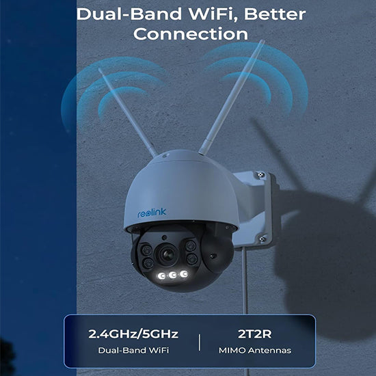 Reolink rlc 523wa 5mp 360° ptz wired and wifi camera With 5× optial zoom coulor night vision auto tracking (without box)complete accessories