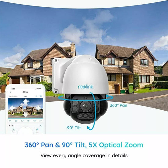 Reolink RLC-823A 8mp 360° ptz  wired  With 5× optial zoom coulor night vision auto tracking (without box)