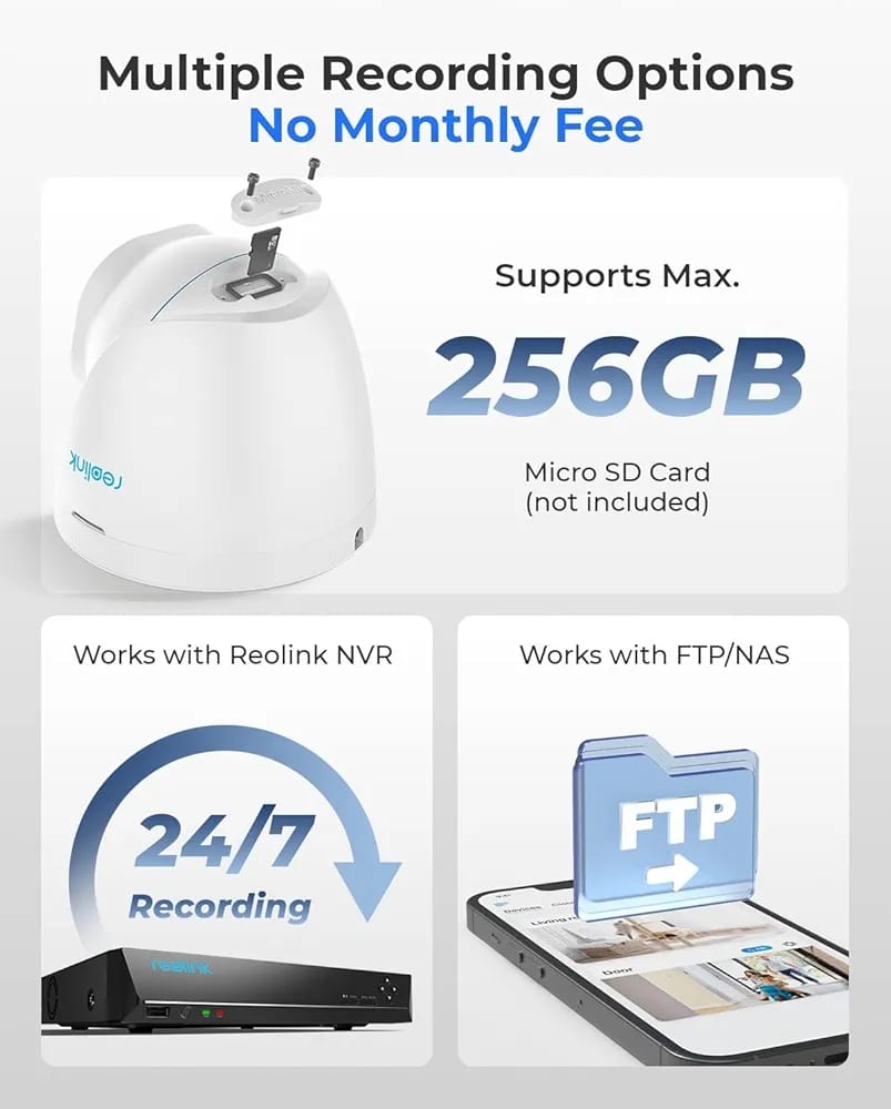 Reolink rlc 822a poe dome camera 8mp 3× optical zoom ir night vision WITHOUT BOX