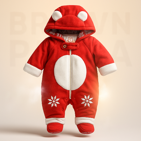 Double cotton with polyester filling Full body romper/Hoodie CM0086