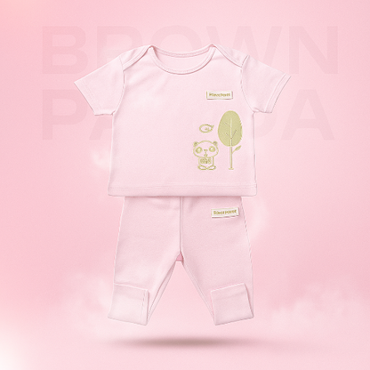 Pink Baby Shirt & Trousers Set – Organic Cotton Art number CM0007-13