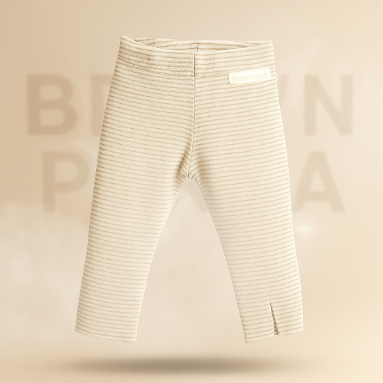 Skin Brown Striped Baby Trousers – Organic Cotton Art number CM0006