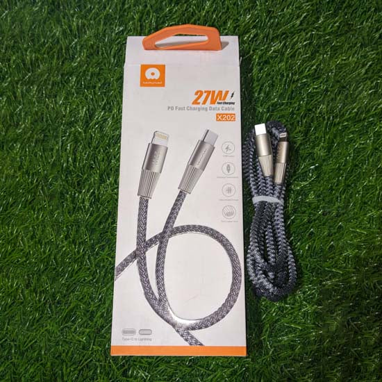 27w pd fast charging data cable X202  USB C to lightning length 1m