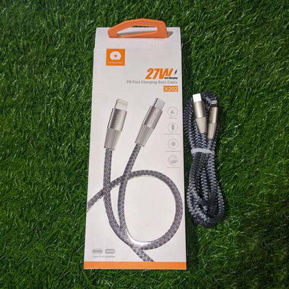 27w pd fast charging data cable X202  USB C to lightning length 1m
