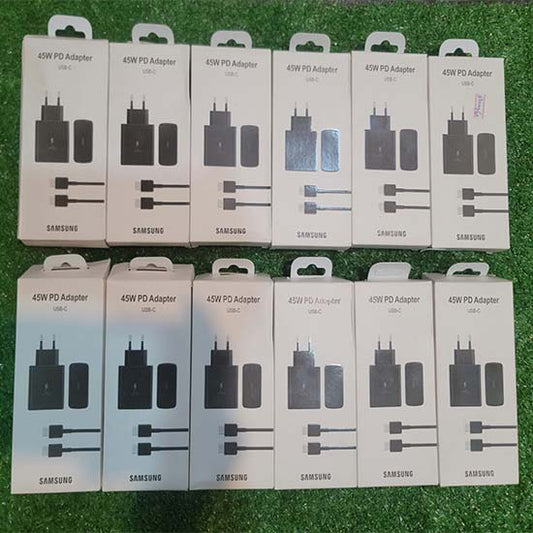 45W PD Adapter Super Fast Charging USB Tpye-C To Type-C Cable Pack of 12