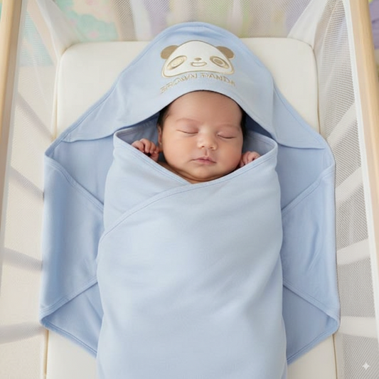 Brown Panda Baby Wrap Mid-Season & Winter Soft & Warm Art No. CM0028-35