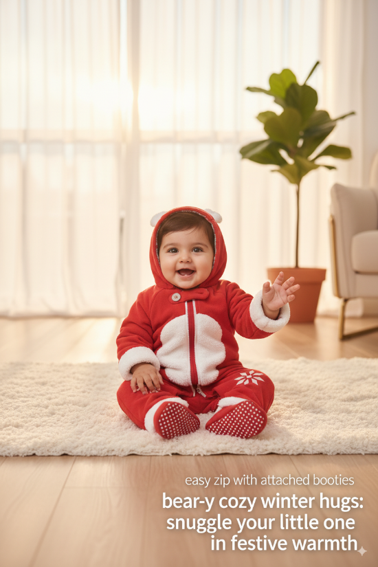 Double cotton with polyester filling Full body romper/Hoodie CM0086