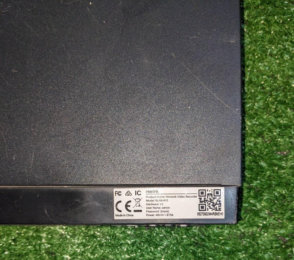 Reolink 8 Channel NVR built-in POE with 8cams 8(MEGAPIXELS) WITHOUT BOX