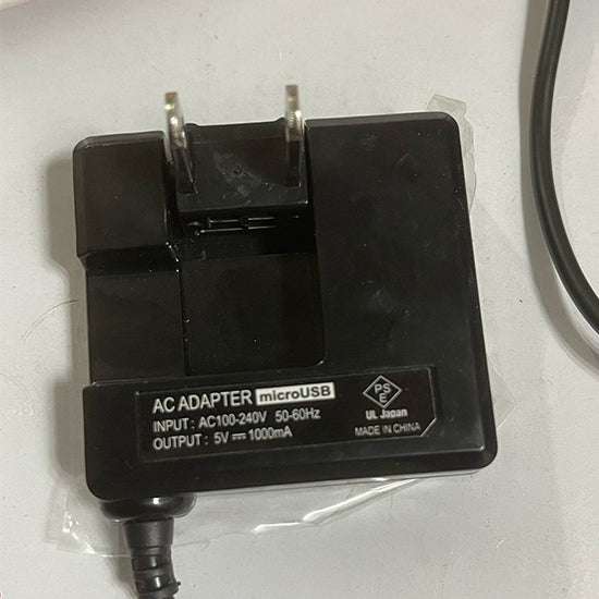 5 volt 1 amp 1.8 meter fix wired Android (8600) power apoter American plug style black colour foldable legs imported