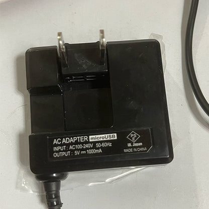 5 volt 1 amp 1.8 meter fix wired Android (8600) power apoter American plug style black colour foldable legs imported