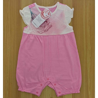 Pink Baby Romper – Half Sleeves Organic Cotton Art Number CM0029